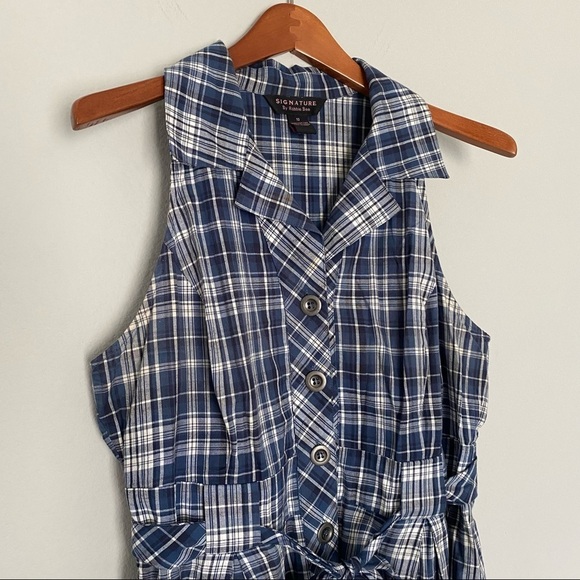 Signature by Robbie Bee sleeveless Plaid dress 10 - Picture 3 of 11